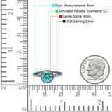 Halo Art Deco Engagement Wedding Bridal Ring Round Simulated Cubic Zirconia 925 Sterling Silver