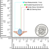 Simulated Cubic Zirconia V Art Deco Wedding Ring Oval 925 Sterling Silver