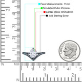 Simulated Cubic Zirconia V Art Deco Wedding Ring Oval 925 Sterling Silver