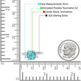 Emerald Cut Art Deco Three Stone Wedding Ring Simulated Cubic Zirconia 925 Sterling Silver