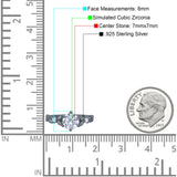 Vintage Style Round Bridal Wedding Engagement Ring Marquise Design Simulated Cubic Zirconia 925 Sterling Silver