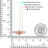 Vintage Style Round Bridal Wedding Engagement Ring Marquise Design Simulated Cubic Zirconia 925 Sterling Silver