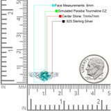Vintage Style Round Bridal Wedding Engagement Ring Marquise Design Simulated Cubic Zirconia 925 Sterling Silver