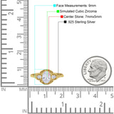 Art Deco Oval Vintage Style Bridal Wedding Engagement Ring Simulated Cubic Zirconia 925 Sterling Silver