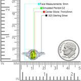 Art Deco Oval Vintage Style Bridal Wedding Engagement Ring Simulated Cubic Zirconia 925 Sterling Silver