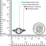 Art Deco Oval Vintage Style Bridal Wedding Engagement Ring Simulated Cubic Zirconia 925 Sterling Silver