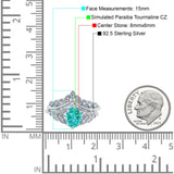 Two Piece Vintage Style Wedding Engagement Bridal Set Ring Band Oval Simulated Cubic Zirconia 925 Sterling Silver