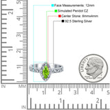 Halo Art Deco Bridal Wedding Engagement Ring Marquise Simulated Cubic Zirconia 925 Sterling Silver
