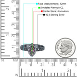 Halo Art Deco Bridal Wedding Engagement Ring Marquise Simulated Cubic Zirconia 925 Sterling Silver