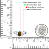 Oval Art Deco Bridal Wedding Engagement Ring Marquise Round Simulated Cubic Zirconia 925 Sterling Silver