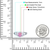 Oval Art Deco Bridal Wedding Engagement Ring Marquise Round Simulated Cubic Zirconia 925 Sterling Silver