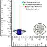 Emerald Cut Art Deco Bridal Wedding Engagement Ring Baguette Simulated Cubic Zirconia 925 Sterling Silver