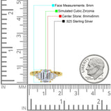 Emerald Cut Art Deco Bridal Wedding Engagement Ring Baguette Simulated Cubic Zirconia 925 Sterling Silver