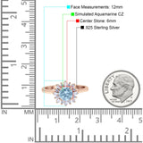 Art Deco Wedding Bridal Ring With Baguette And Round Simulated Cubic Zirconia Stones 925 Sterling Silver