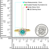 Art Deco Wedding Bridal Ring With Baguette And Round Simulated Cubic Zirconia Stones 925 Sterling Silver