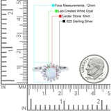 Art Deco Wedding Bridal Ring With Baguette And Round Simulated Cubic Zirconia Stones 925 Sterling Silver