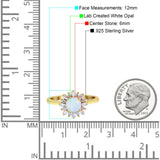 Art Deco Wedding Bridal Ring With Baguette And Round Simulated Cubic Zirconia Stones 925 Sterling Silver