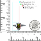 Teardrop Pear Shape Halo Engagement Ring Simulated Cubic Zirconia 925 Sterling Silver