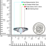 Teardrop Pear Shape Wedding Engagement Ring Simulated Cubic Zirconia 925 Sterling Silver