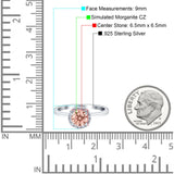 Art Deco Wedding Bridal Ring Halo Round Simulated Cubic Zirconia Stones 925 Sterling Silver