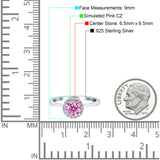 Art Deco Wedding Bridal Ring Halo Round Simulated Cubic Zirconia Stones 925 Sterling Silver