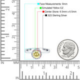 Art Deco Wedding Bridal Ring Halo Round Simulated Cubic Zirconia Stones 925 Sterling Silver