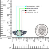 Leaf Style Oval Natural Green Amethyst Vintage Engagement Ring