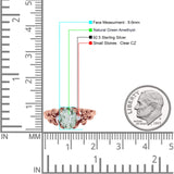 Leaf Style Oval Natural Green Amethyst Vintage Engagement Ring