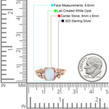 Leaf Oval Vintage Engagement Ring Rose Tone