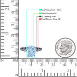 Solitaire Accent Oval Natural Aquamarine Art Deco Engagement Ring