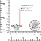 Solitaire Accent Oval Natural Green Amethyst Art Deco Engagement Ring