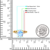 Solitaire Accent Oval Natural Moonstone Art Deco Engagement Ring