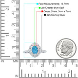 Floral Oval Vintage Engagement Ring Cubic Zirconia 925 Sterling Silver