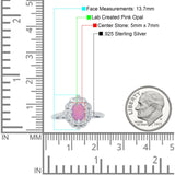Floral Oval Vintage Engagement Ring Cubic Zirconia 925 Sterling Silver