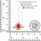 Floral Oval Vintage Engagement Ring Cubic Zirconia 925 Sterling Silver