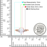 Vintage Teardrop Pear Engagement Ring Simulated Cubic Zirconia 925 Sterling Silver