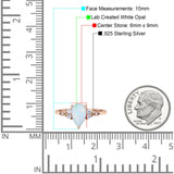 Vintage Teardrop Pear Engagement Ring Simulated Cubic Zirconia 925 Sterling Silver