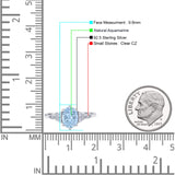 Antique Style Oval Natural Aquamarine Art Deco Engagement Ring