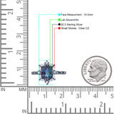 Art Deco Oval Lab Alexandrite Halo Ballerina Style Engagement Ring