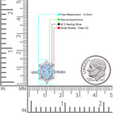 Art Deco Oval Natural Aquamarine Halo Ballerina Style Engagement Ring