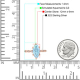 Solitaire Marquise Engagement Ring Cubic Zirconia 925 Sterling Silver