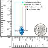 Solitaire Marquise Engagement Ring Cubic Zirconia 925 Sterling Silver