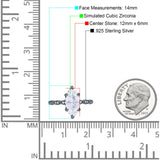 Solitaire Marquise Engagement Ring Cubic Zirconia 925 Sterling Silver