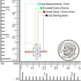 Solitaire Marquise Engagement Ring Cubic Zirconia 925 Sterling Silver