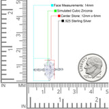 Solitaire Marquise Engagement Ring Cubic Zirconia 925 Sterling Silver