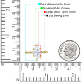 Solitaire Marquise Engagement Ring Cubic Zirconia 925 Sterling Silver