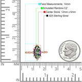 Solitaire Marquise Engagement Ring Cubic Zirconia 925 Sterling Silver