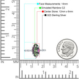 Solitaire Marquise Engagement Ring Cubic Zirconia 925 Sterling Silver