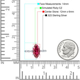 Solitaire Marquise Engagement Ring Cubic Zirconia 925 Sterling Silver