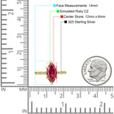 Solitaire Marquise Engagement Ring Cubic Zirconia 925 Sterling Silver